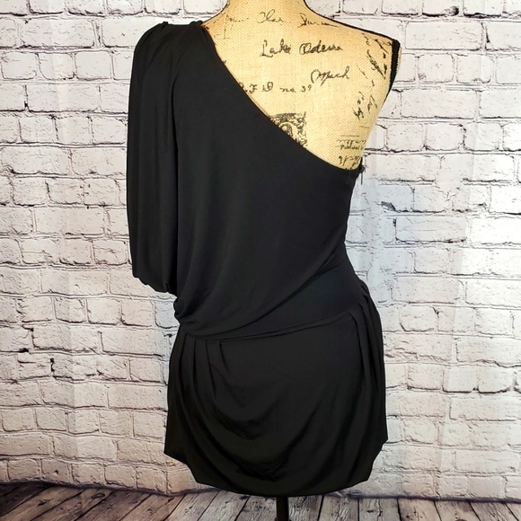 MM Couture by Miss Me Black One-Shoulder Dress Size M - Picture 6 of 11